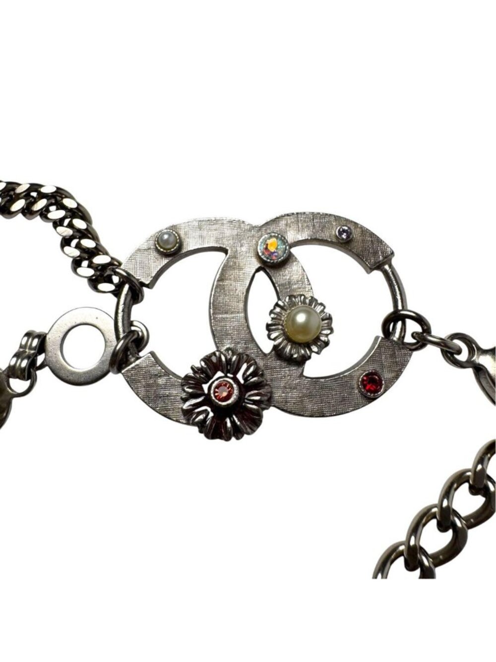Chanel 05P Floral Chain Belt Necklace 2-Way CC Logo - Picture 8 of 14